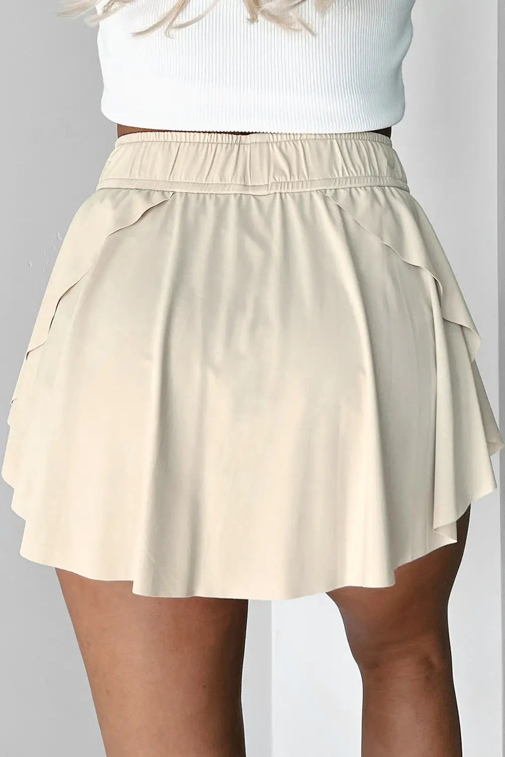 Flirty & Functional High Waist Skort – Adjustable Drawstring Active Style
