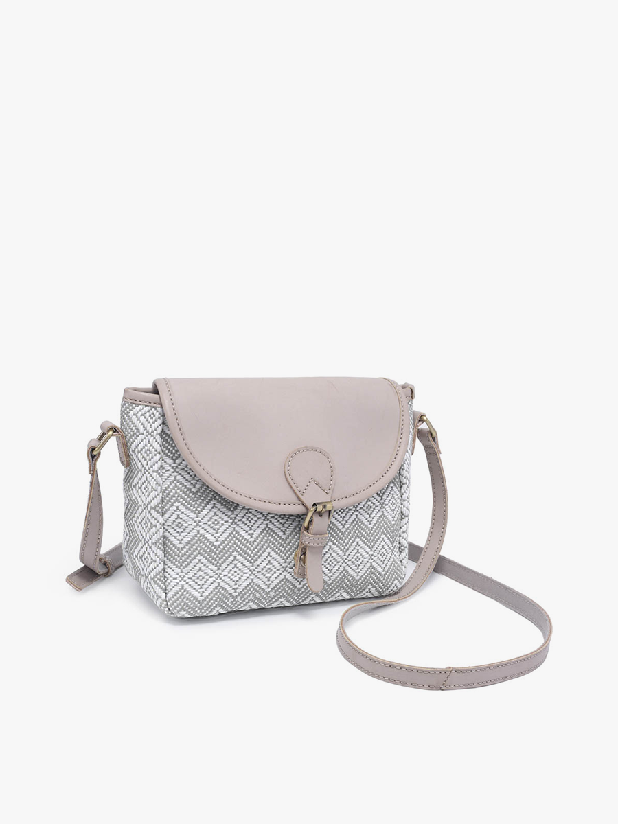 Erin Woven Vegan Leather Crossbody Bag