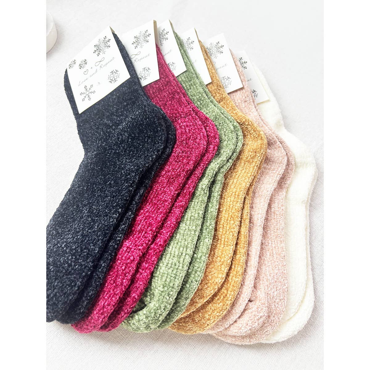 Cozy Chenille Crew Socks
