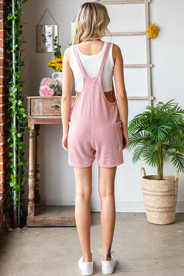 Women’s Button Strap Casual Romper with Pockets
