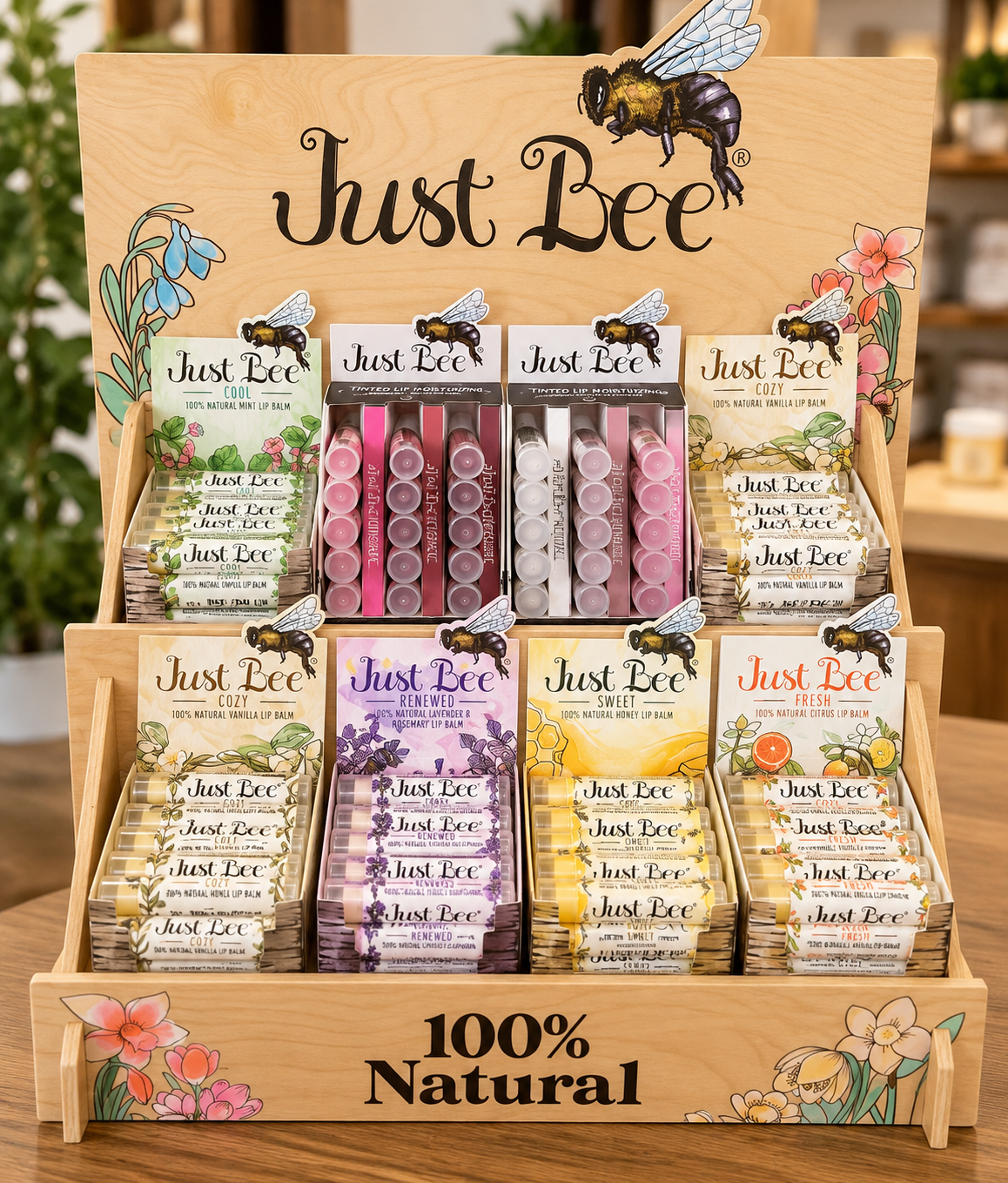 Just Bee Natural Tinted Lip Shimmer – Moisturizing Lip Balm