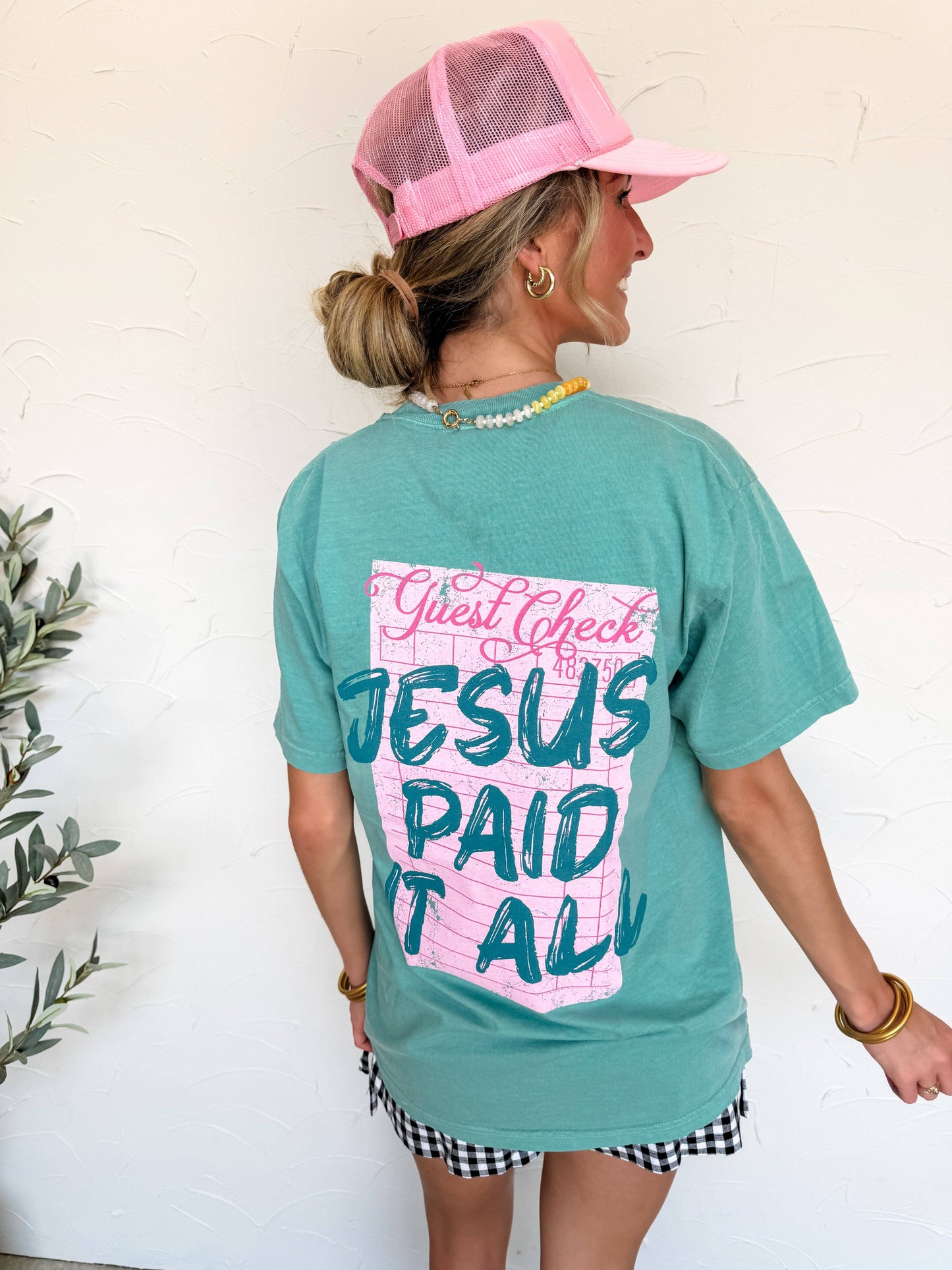 Jesus Paid It All Seafoam Comfort Colors T-Shirt