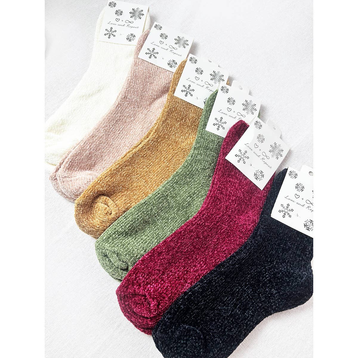 Cozy Chenille Crew Socks