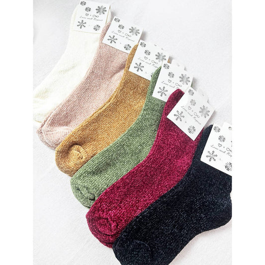 Cozy Chenille Crew Socks