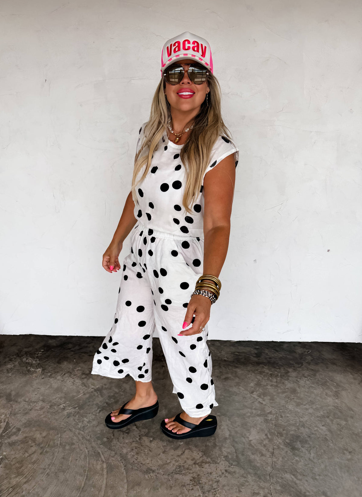 Playful Polka Dot Wide Leg Set