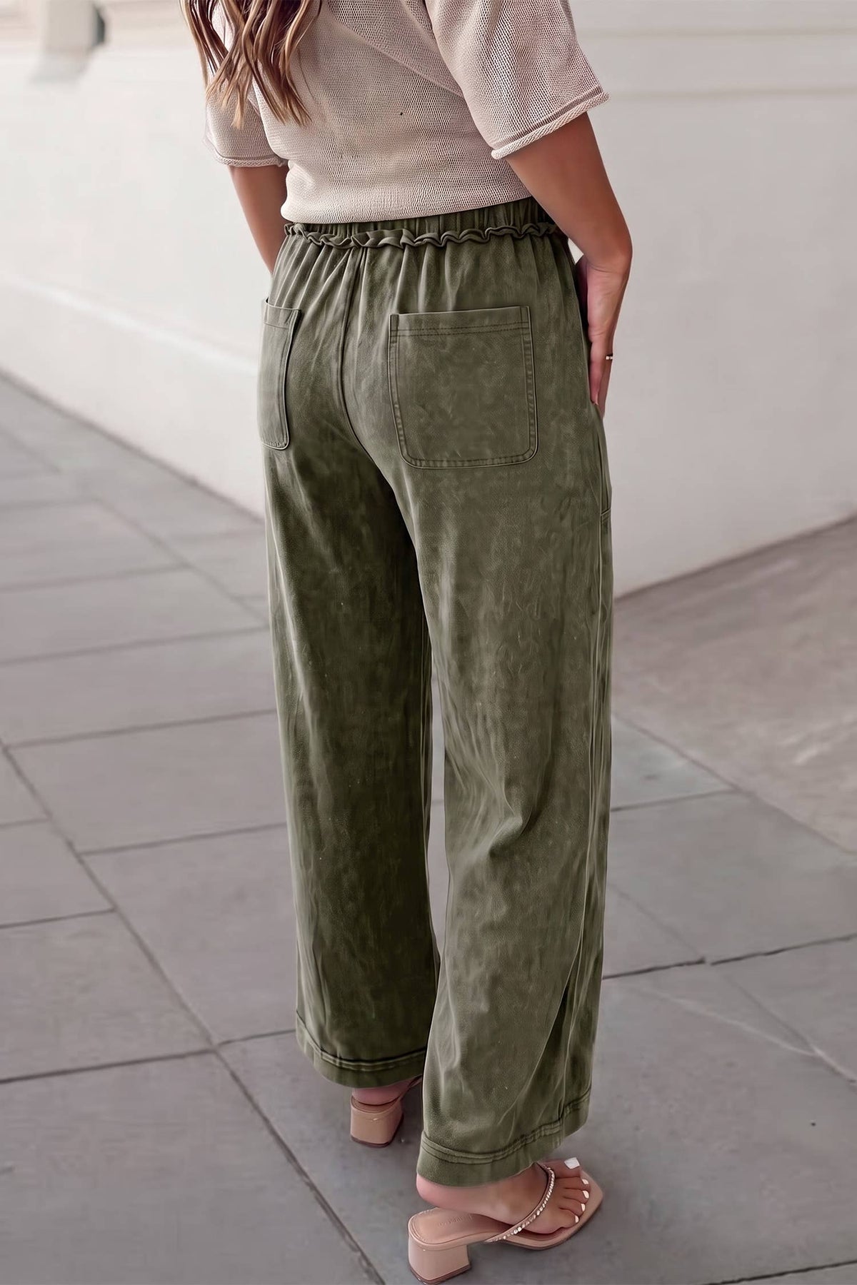 Free Spirit Washed Wide Leg Pan
