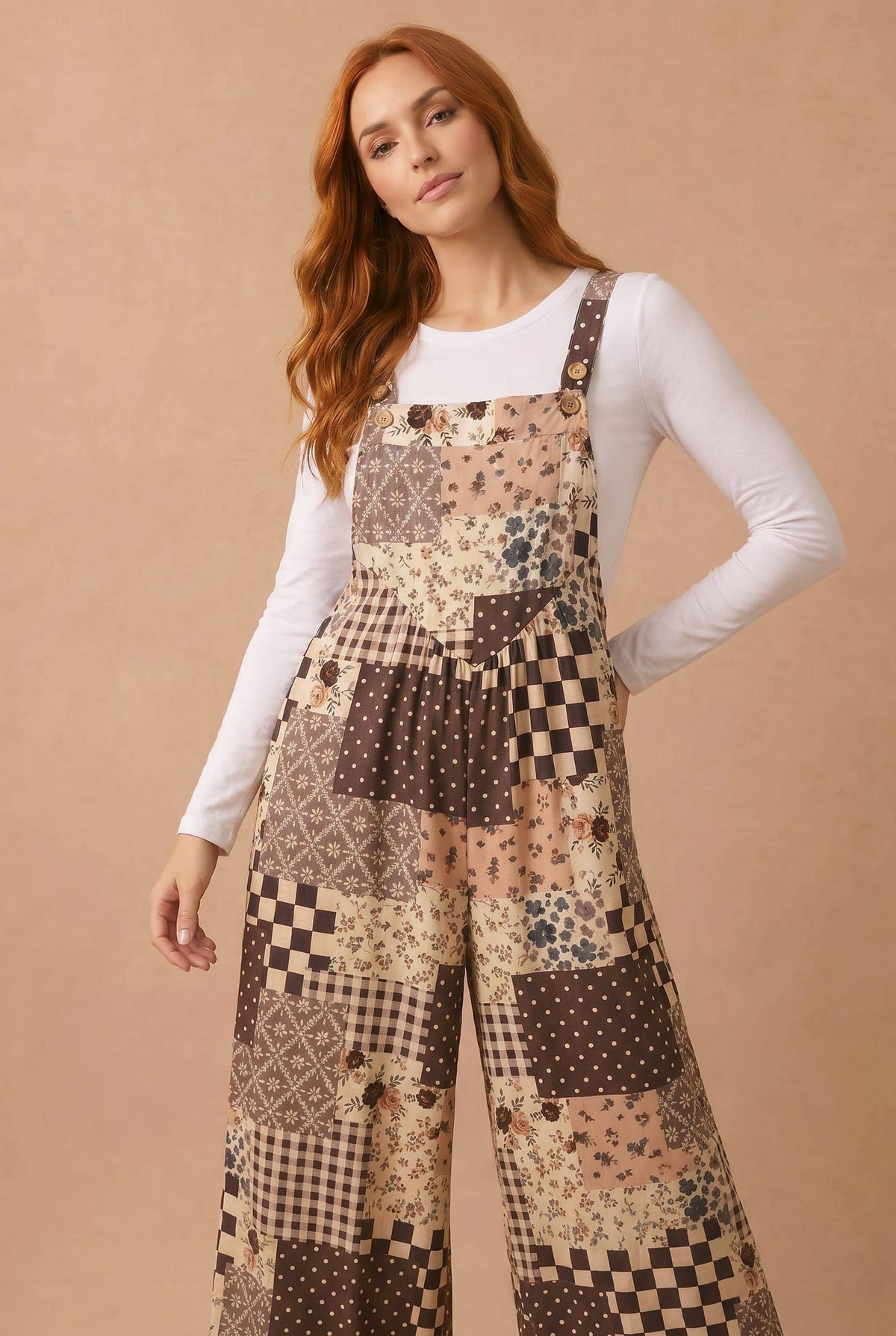 Boho Bloom Patchwork Overalls