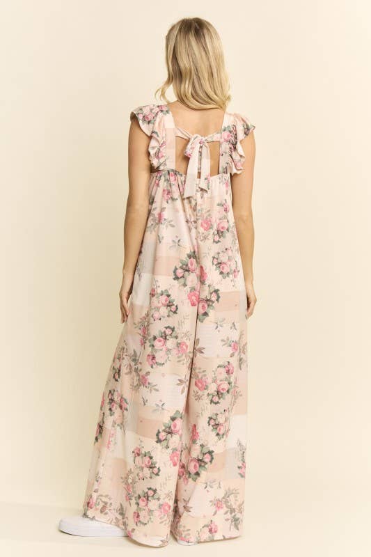 Vintage Garden Wide-Leg Jumpsuit