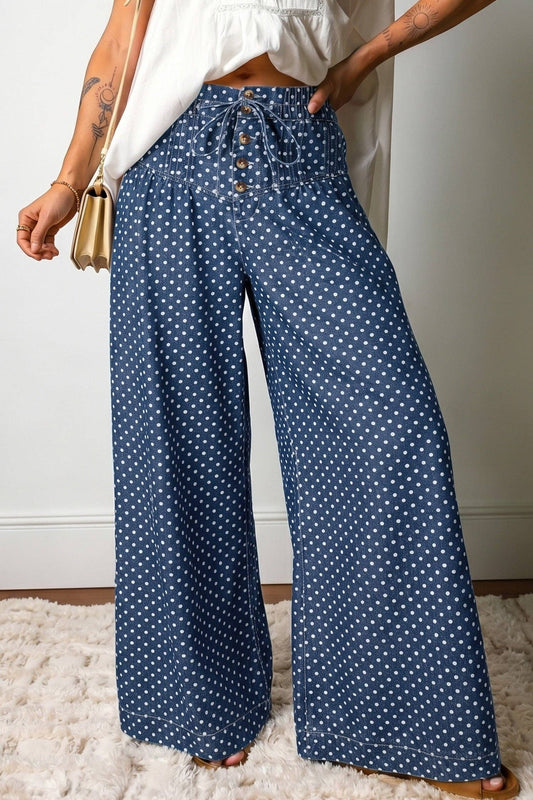 Dot About You Wide Leg Jeans