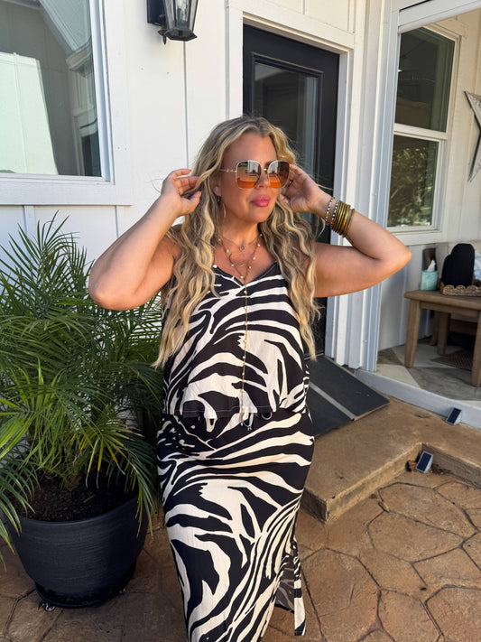 Wild Coast Zebra Maxi Skirt Set