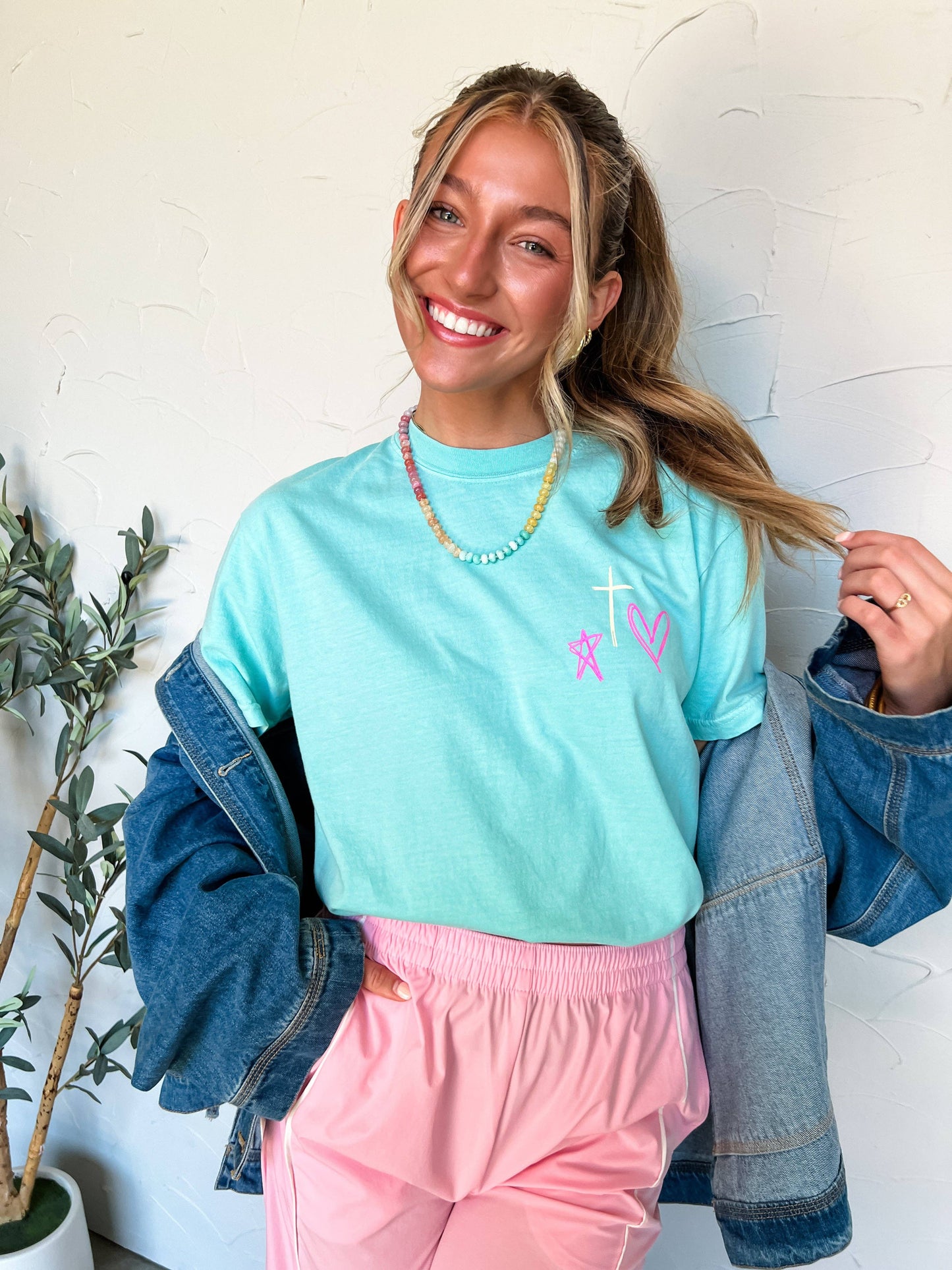 Friend in Jesus Unisex Comfort Colors T-Shirt in Chalky Mint