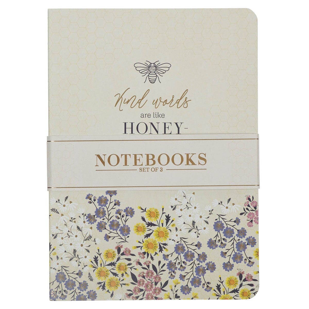 Kind Words Are Like Honey Notebook Set – Christian Bee Journal Set (3 Pack)