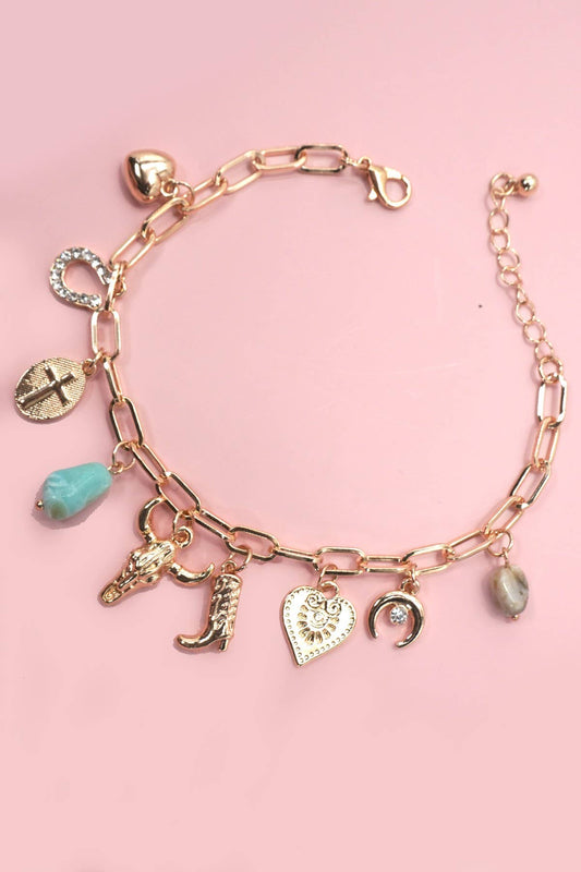 Western Wishes Charm Bracelet