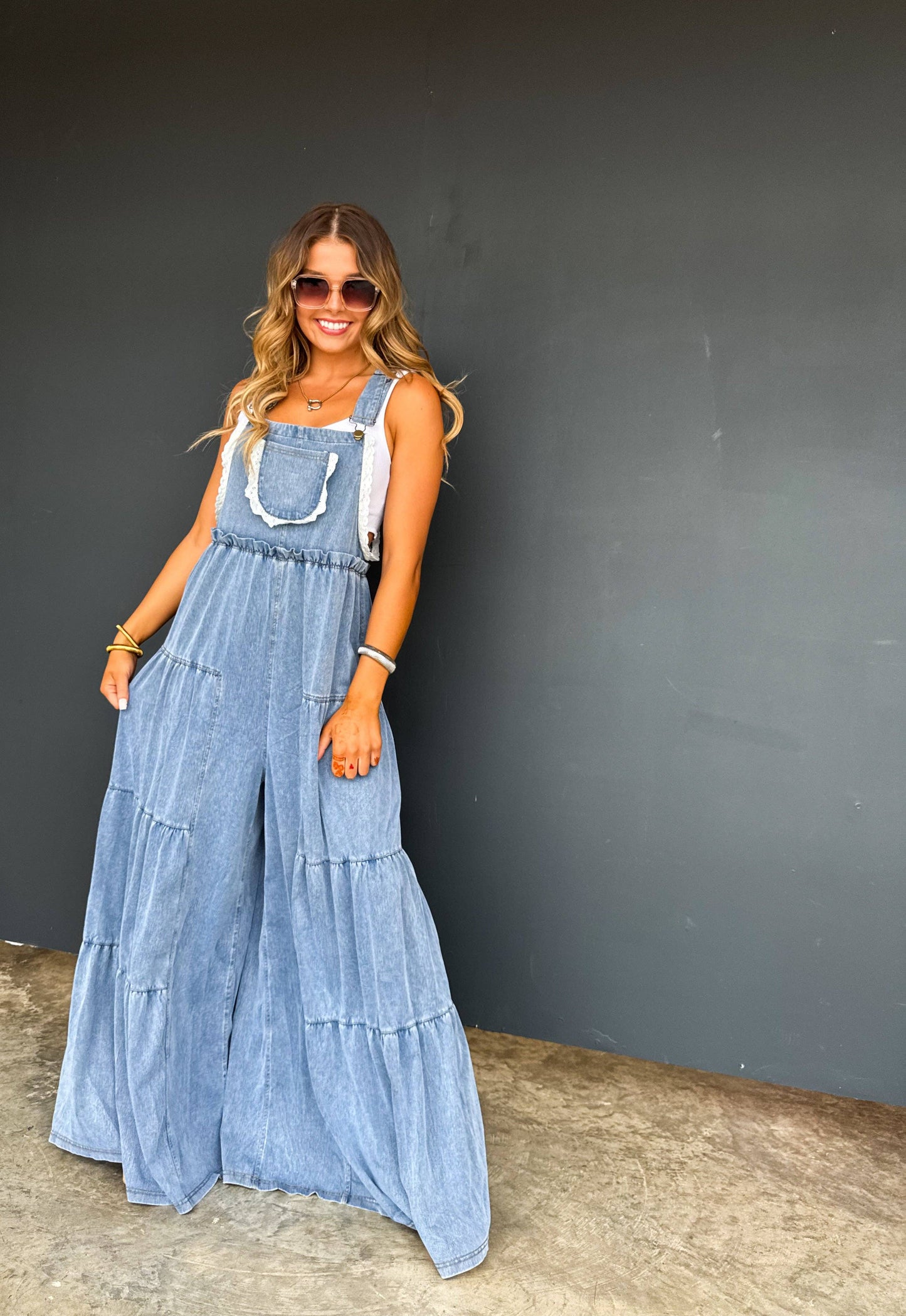 Bluebell Breeze Denim Overalls