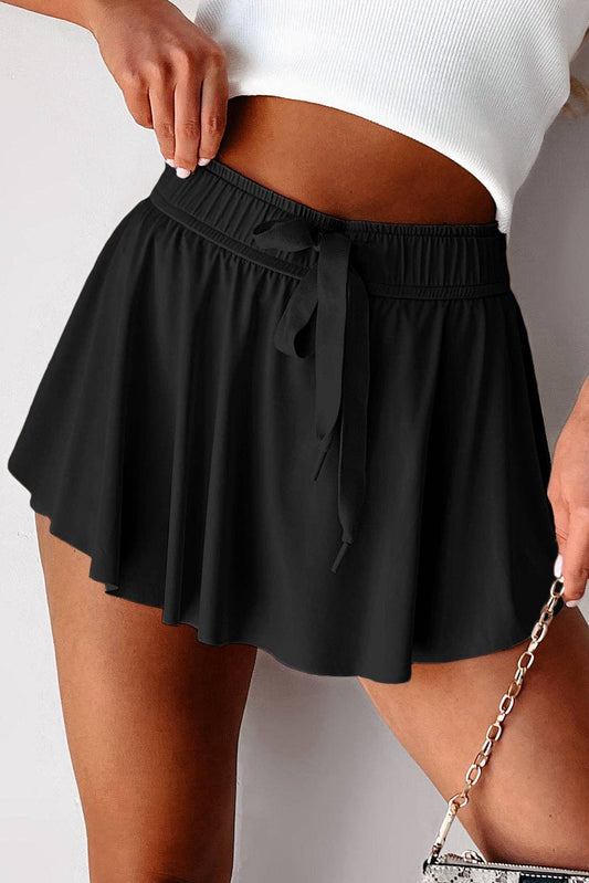 Flirty & Functional High Waist Skort – Adjustable Drawstring Active Style