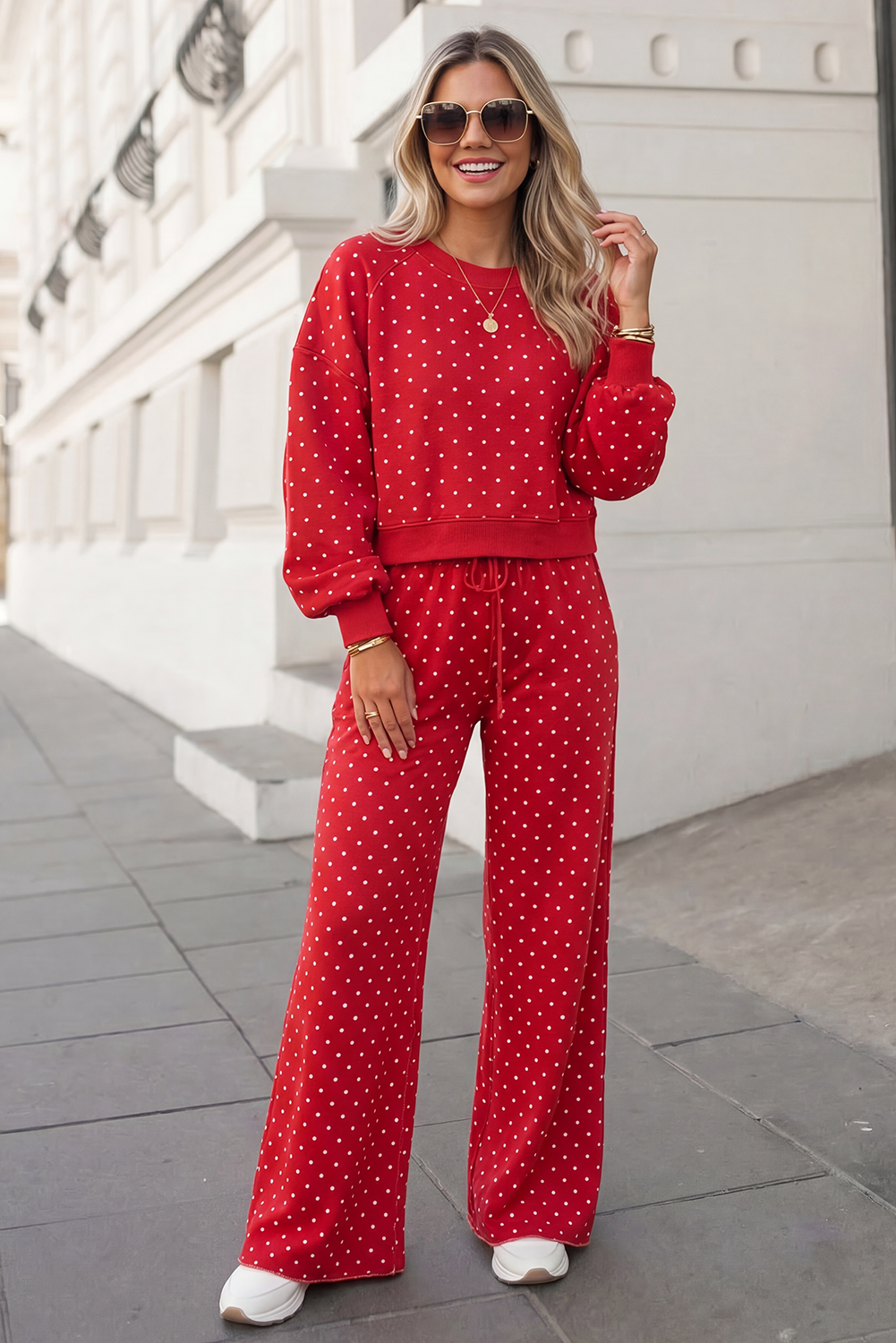 Coffee Date Polka Dot Pants Set