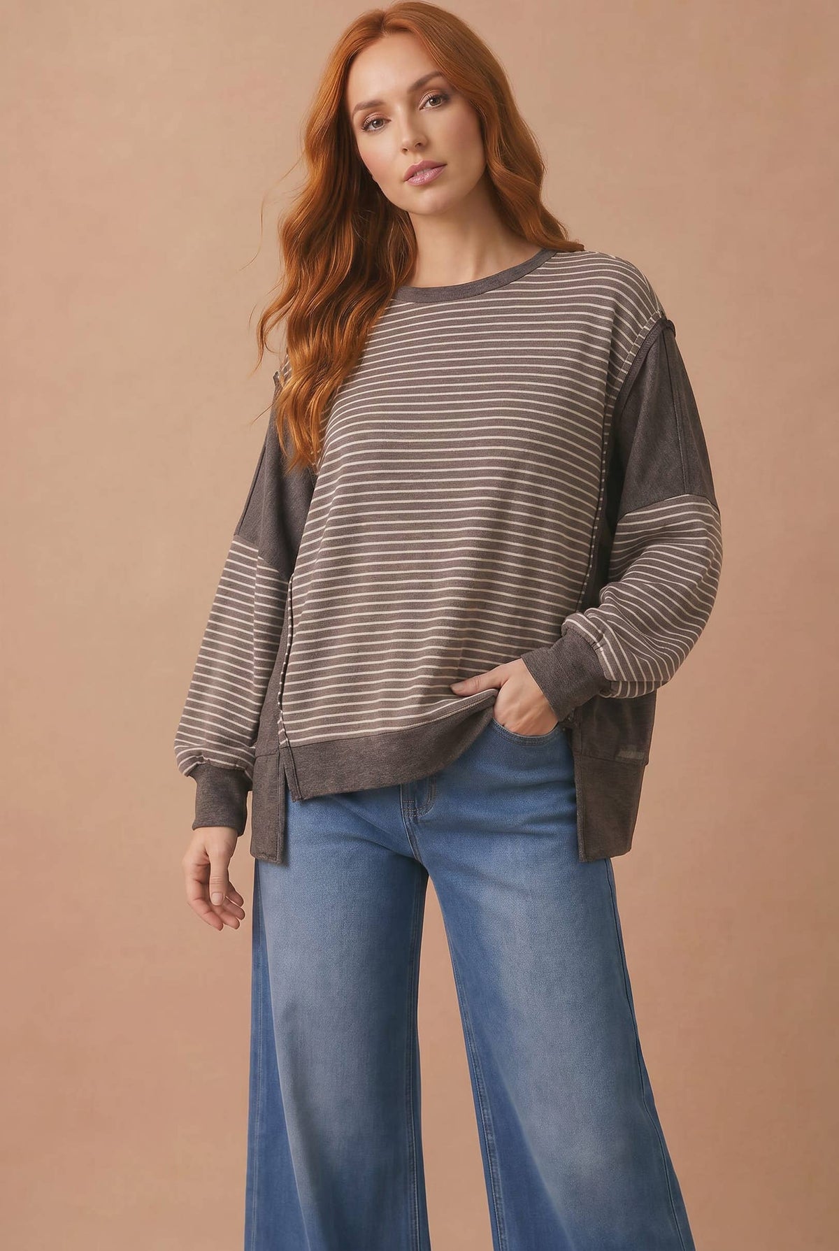 Easy Days Striped Pullover