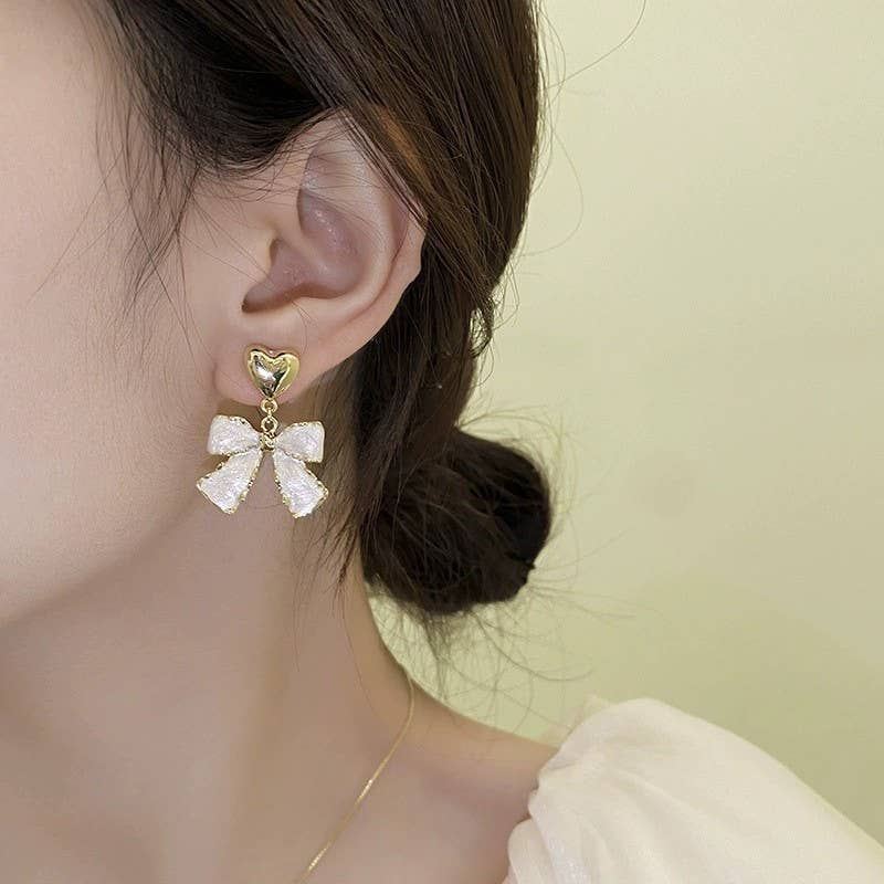 Pretty Little Bow Drop Earrings