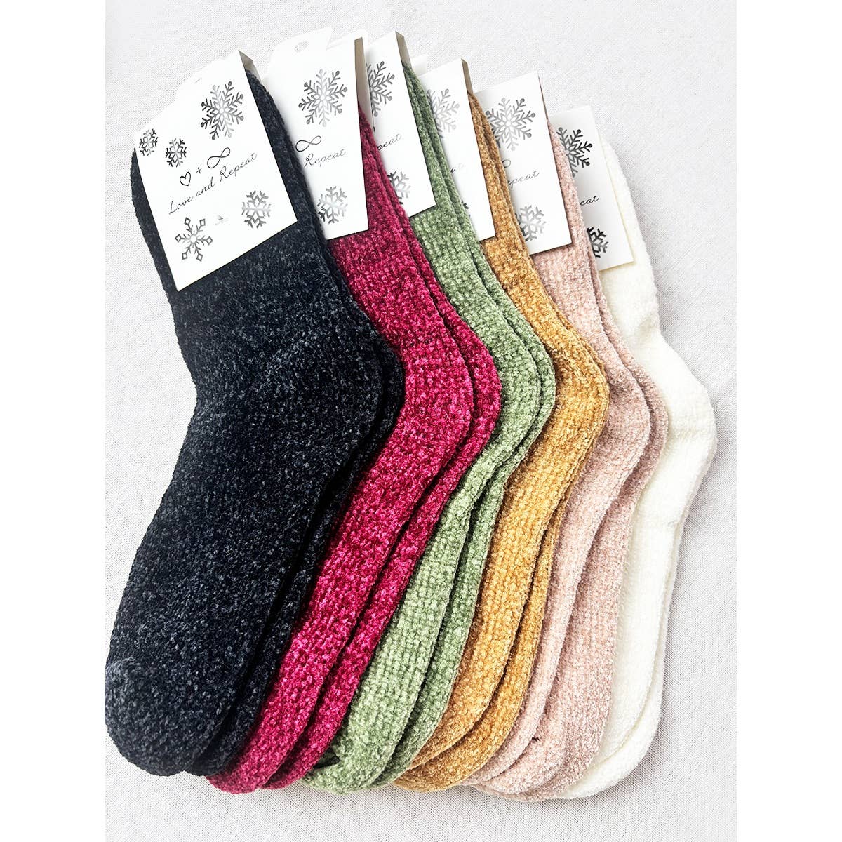 Cozy Chenille Crew Socks