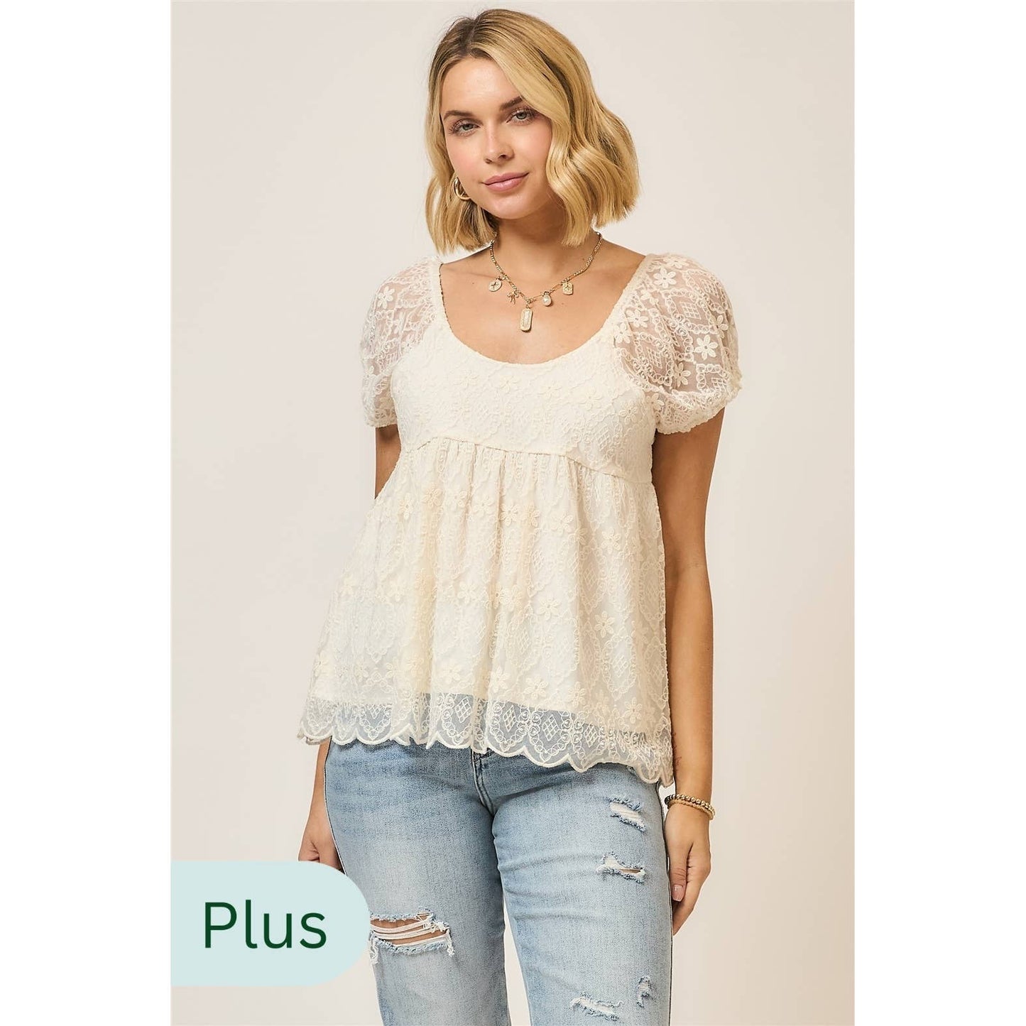 Amelie Lace Babydoll Top