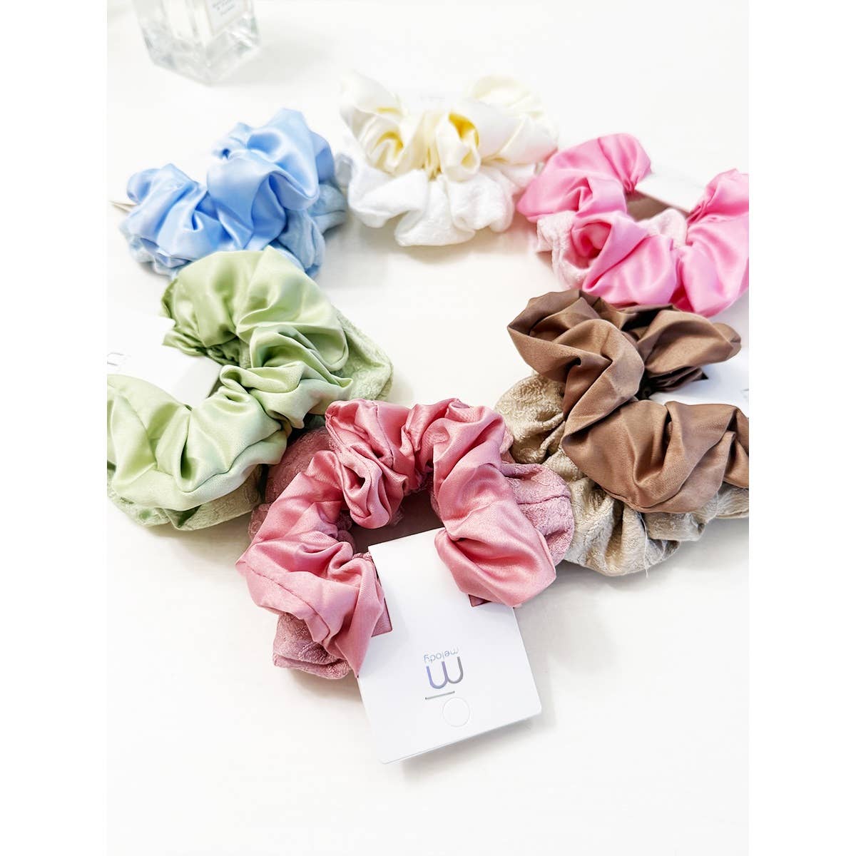 Satin & Textured Scrunchie Duo