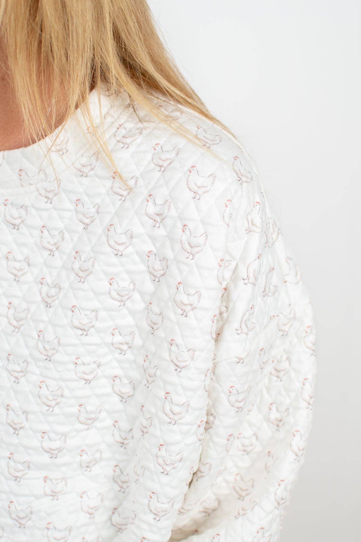 Cozy Coop Quilted Chicken Sweater