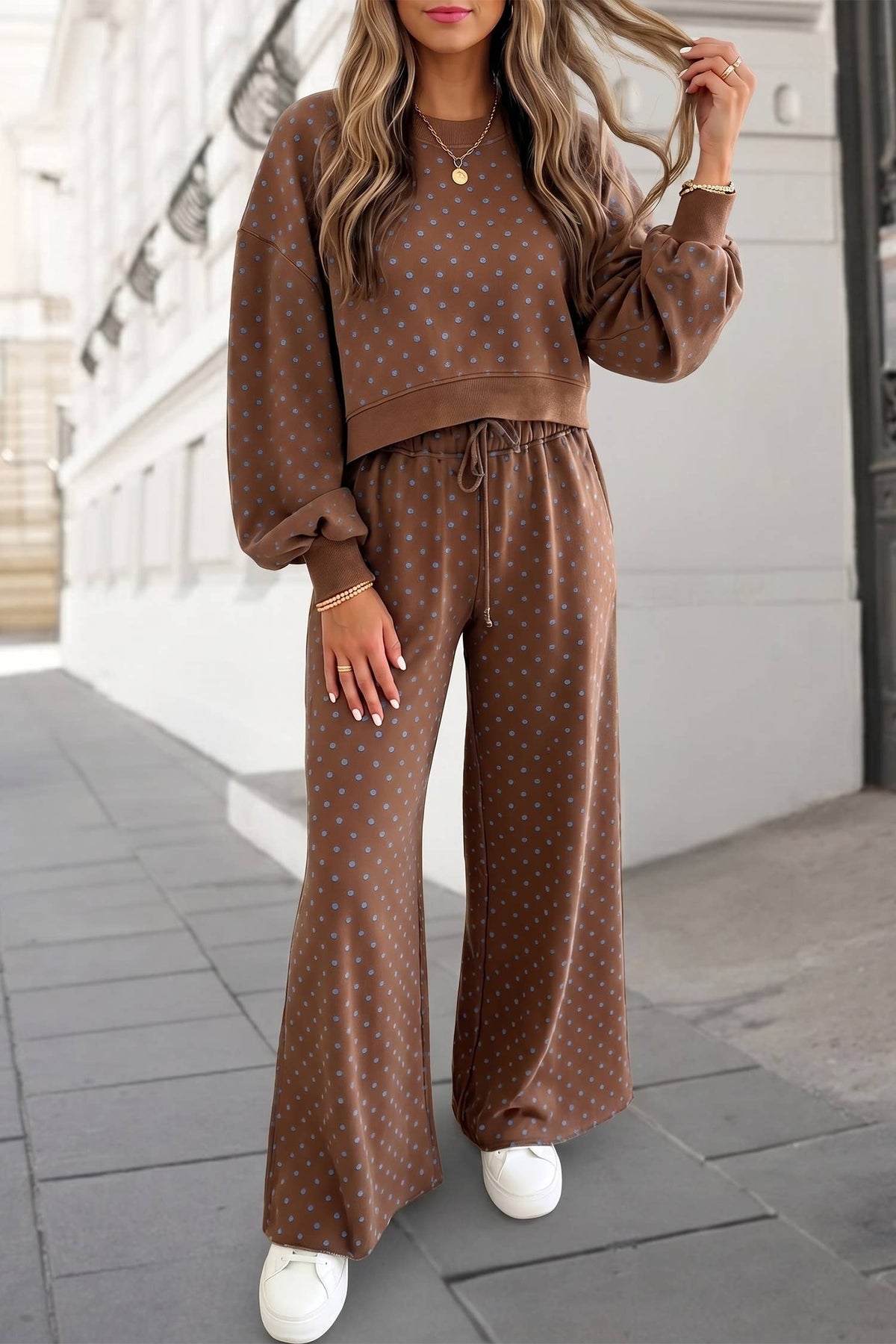 Coffee Date Polka Dot Pants Set
