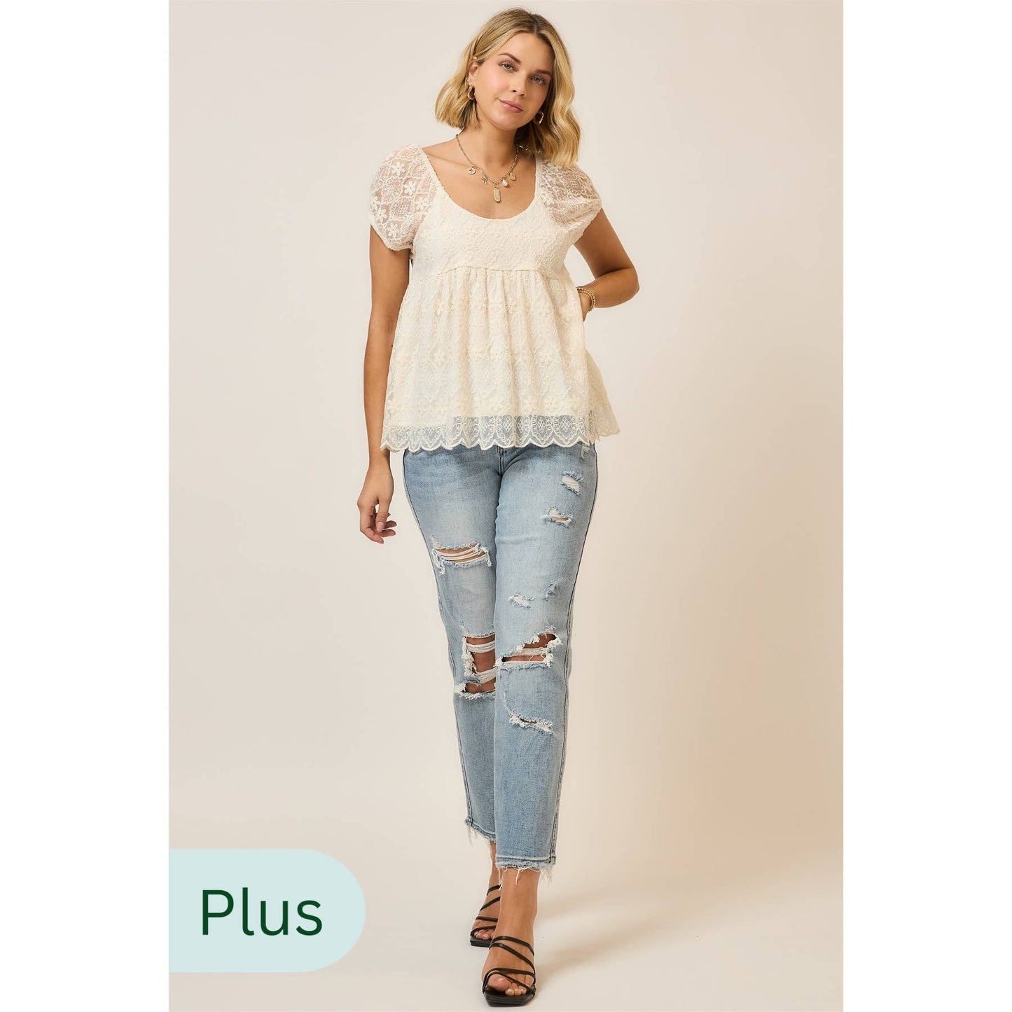 Amelie Lace Babydoll Top