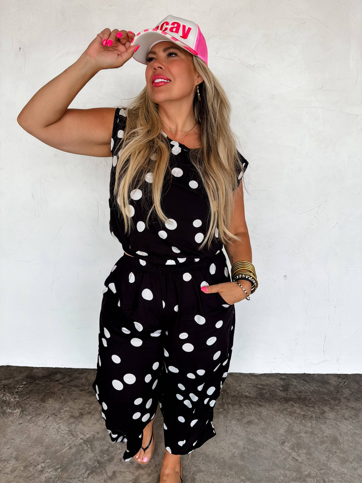 Playful Polka Dot Wide Leg Set