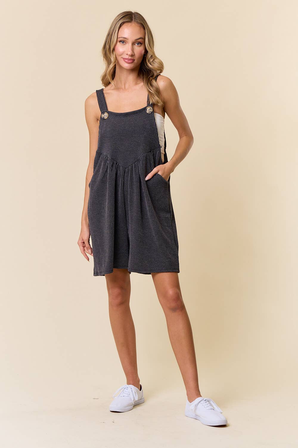 LMR5672-Catching Rays Ribbed Romper