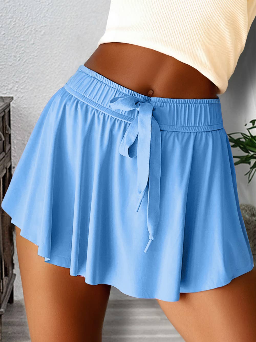 Drawstring High Waist Lined Tennis Skorts | 10 Colors S-4X