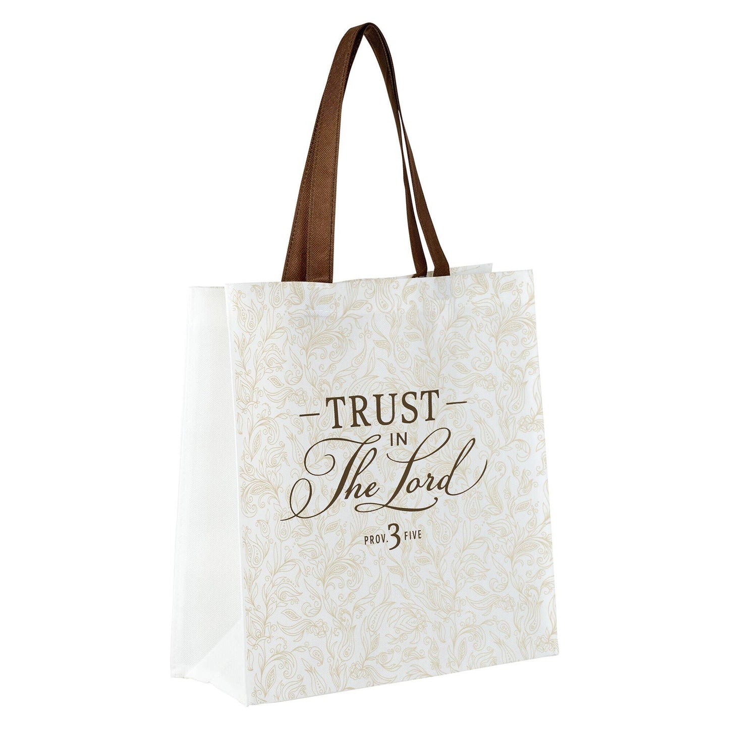 Trust in the Lord Tote Bag – Proverbs 3:5 Floral Reusable Shopping Bag