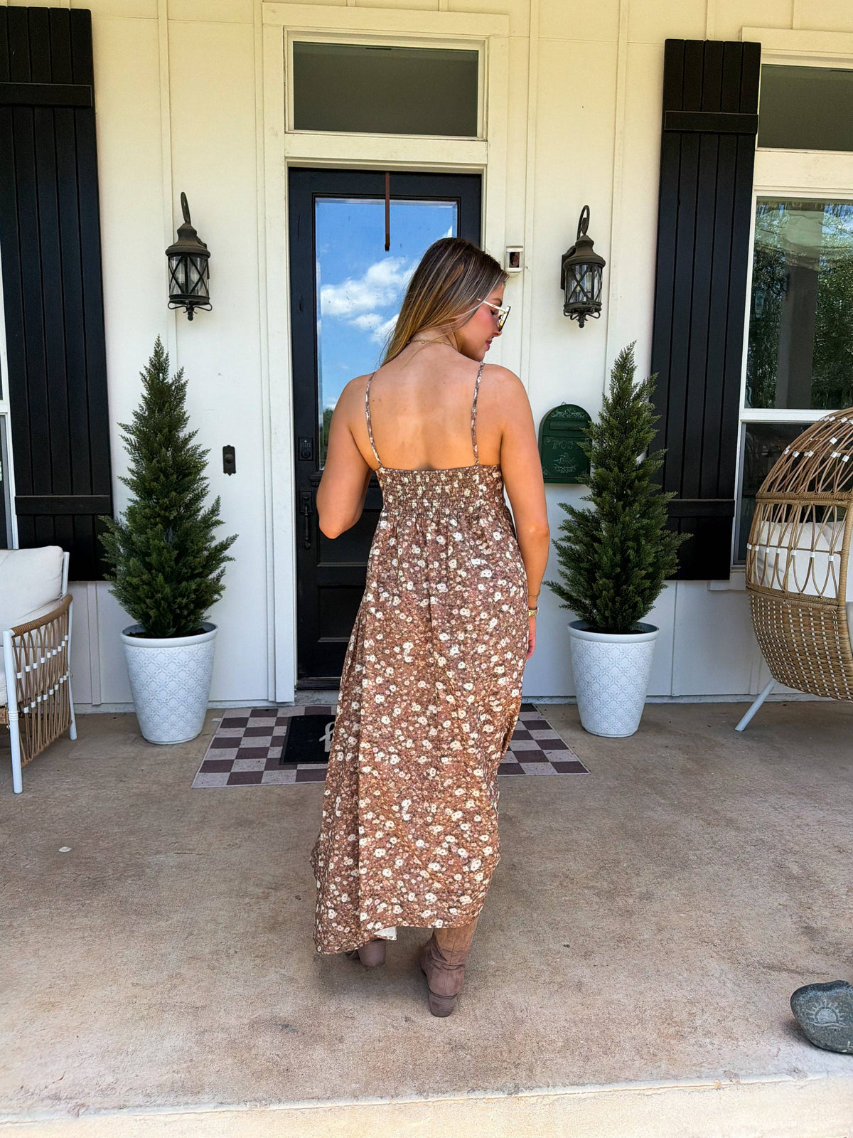 Harvest Gingham Maxi Dress