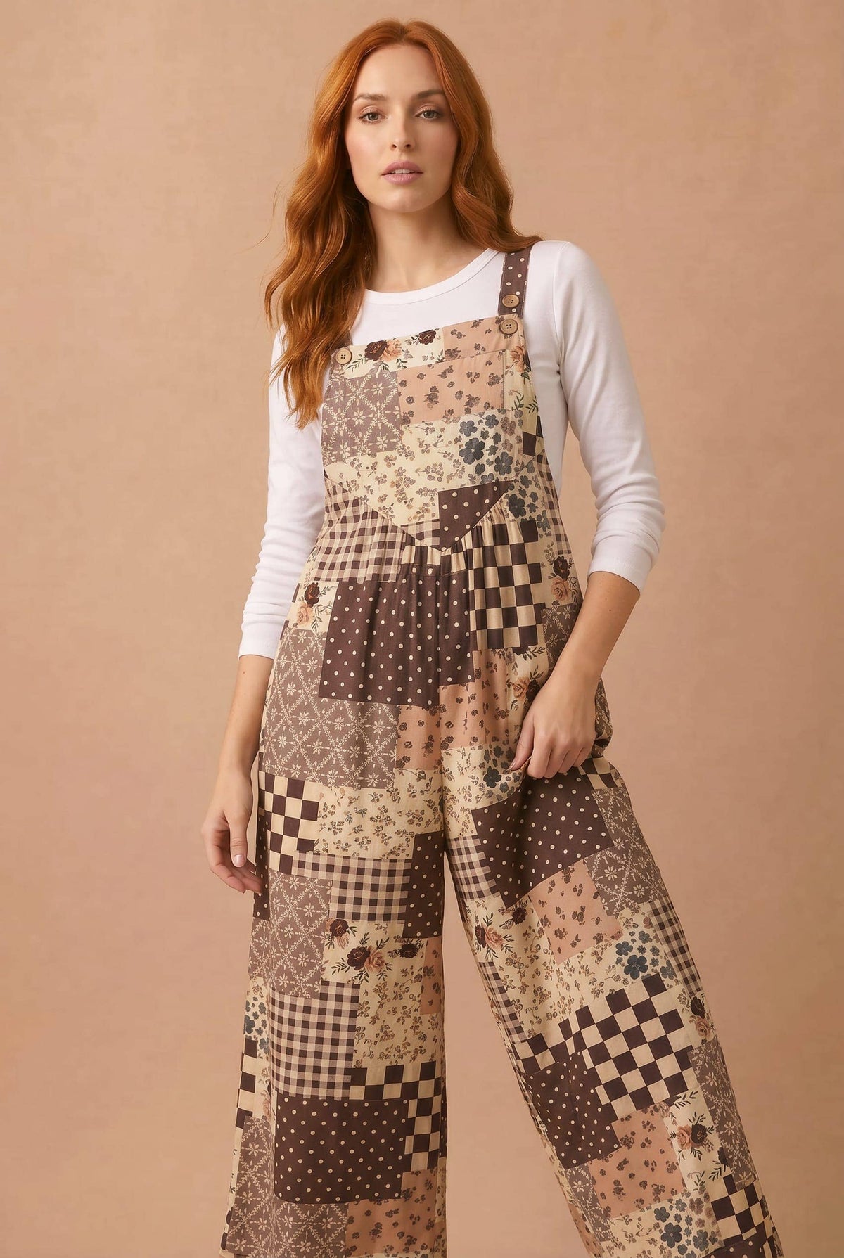 Boho Bloom Patchwork Overalls