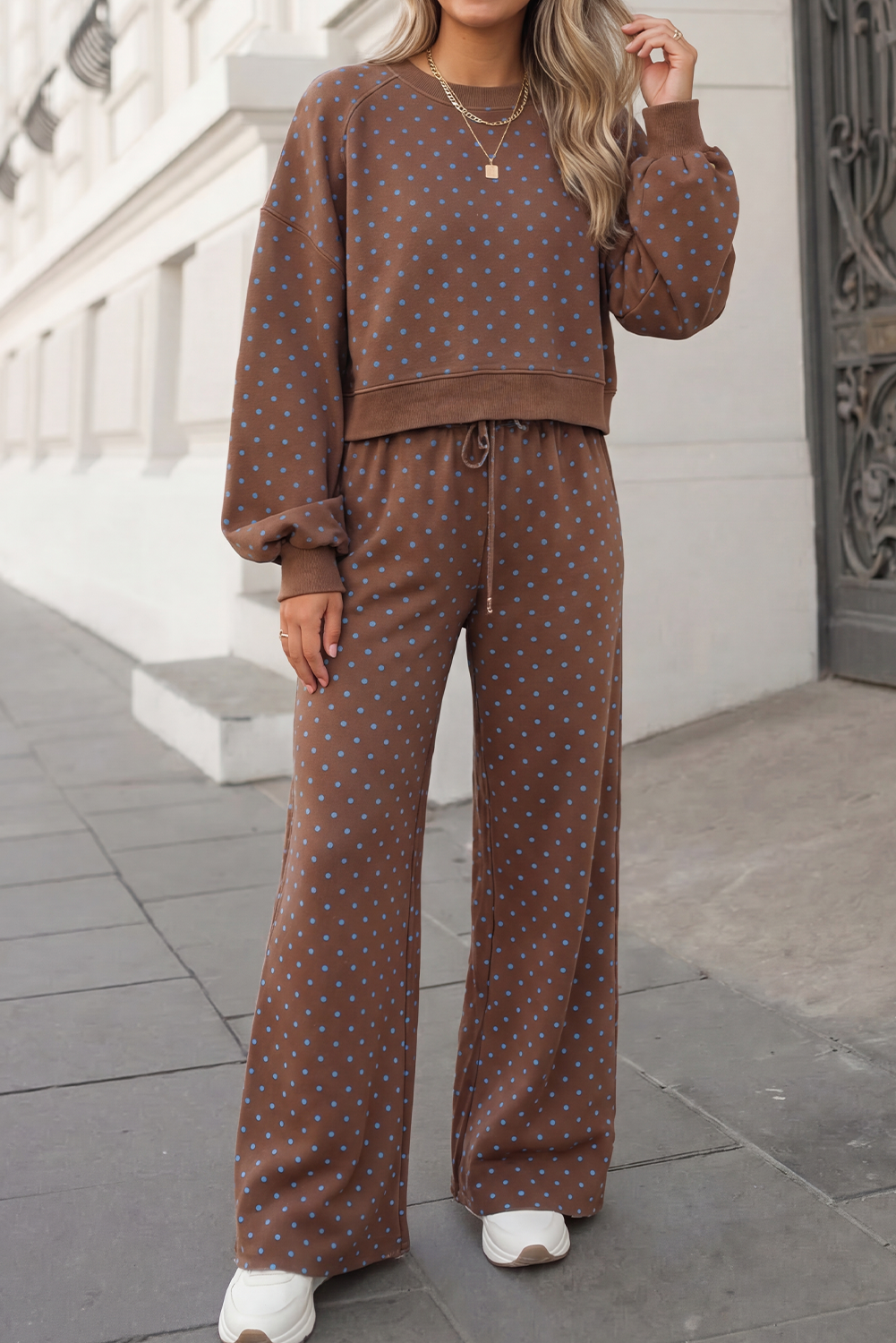Coffee Date Polka Dot Pants Set