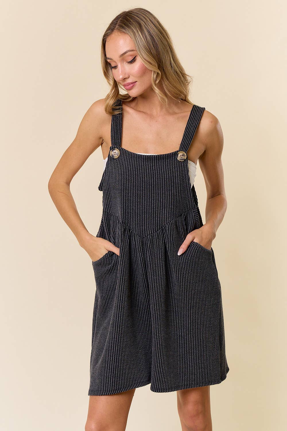 LMR5672-Catching Rays Ribbed Romper