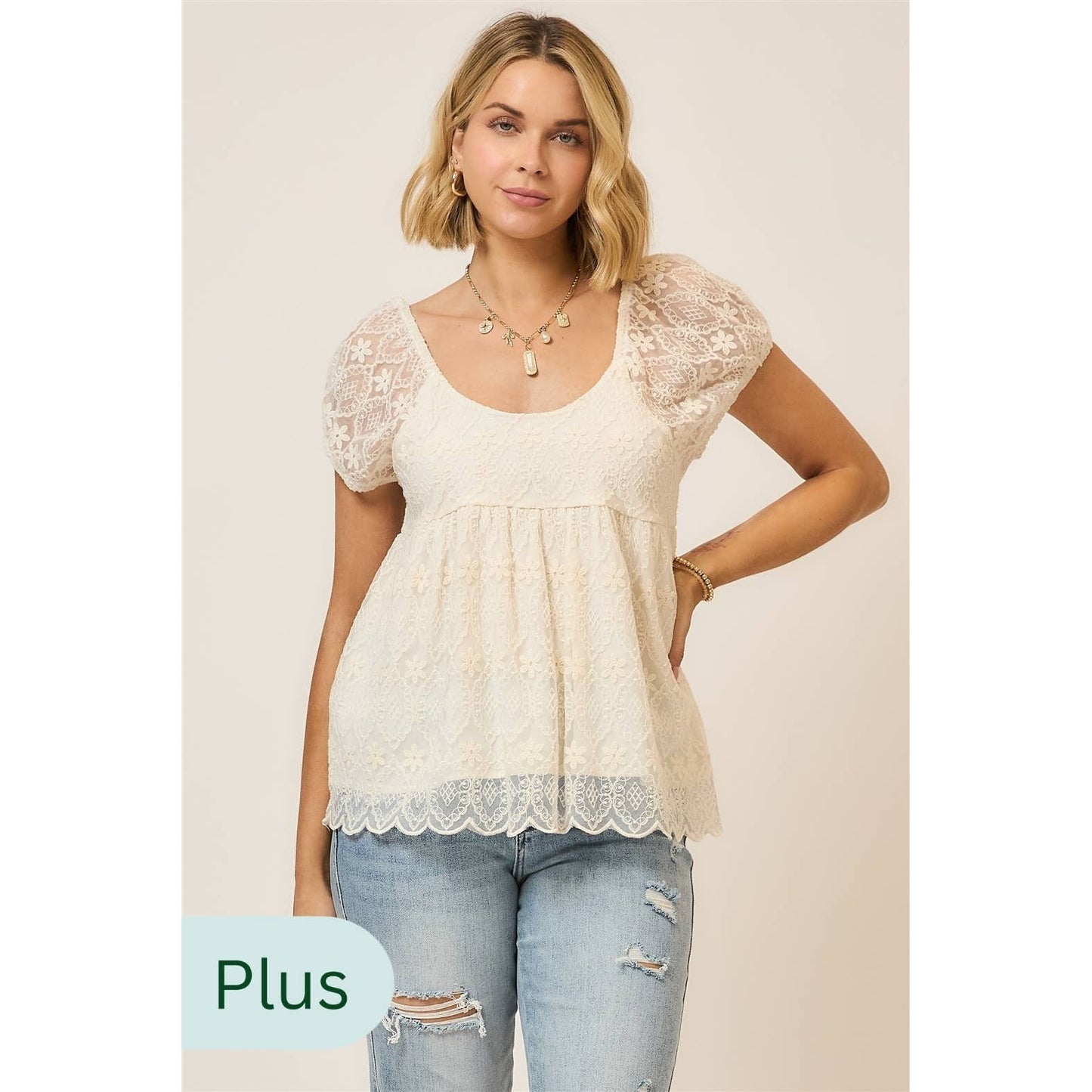 Amelie Lace Babydoll Top