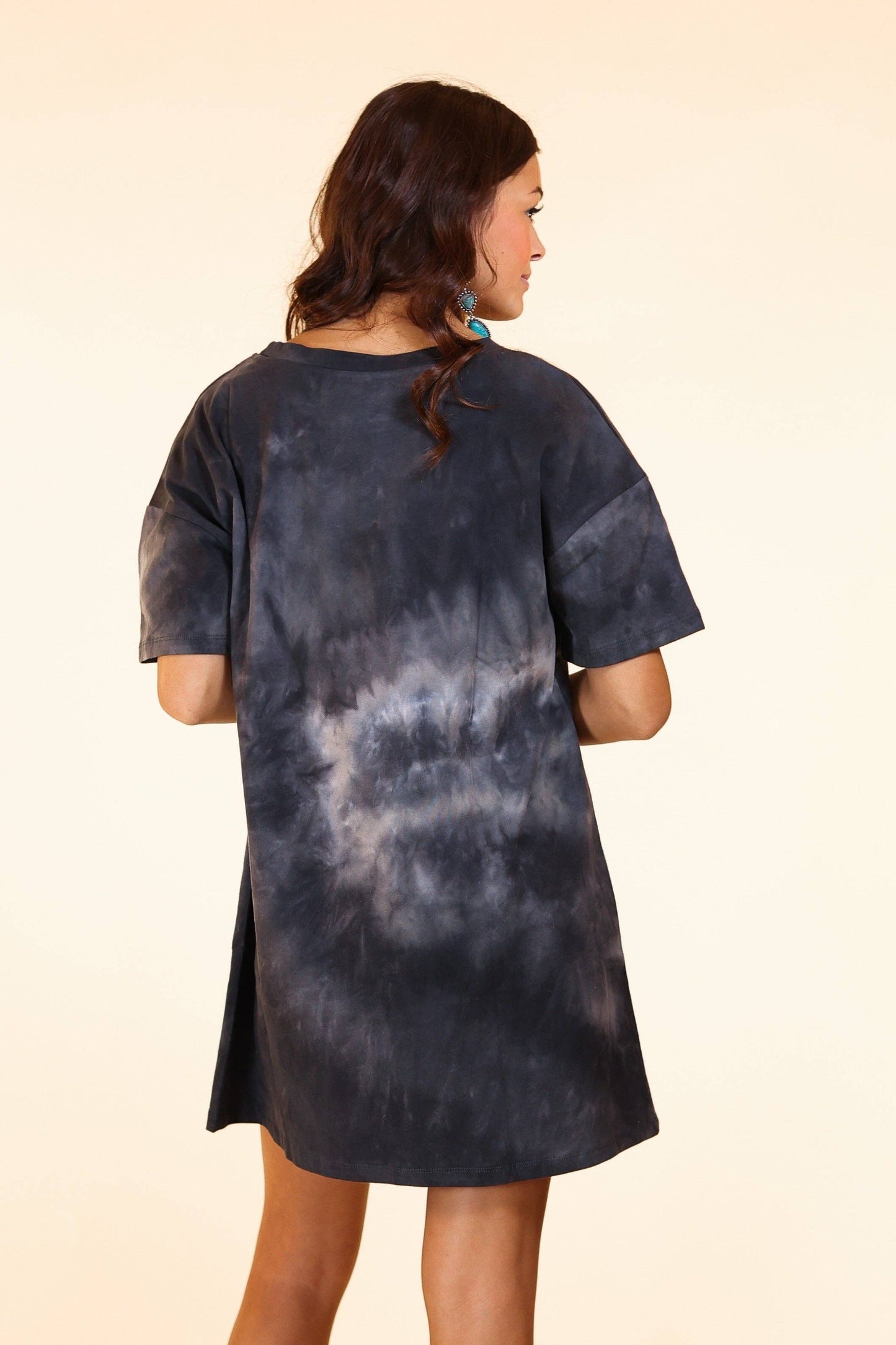 Midnight Skies Tie-Dye Tee Dress