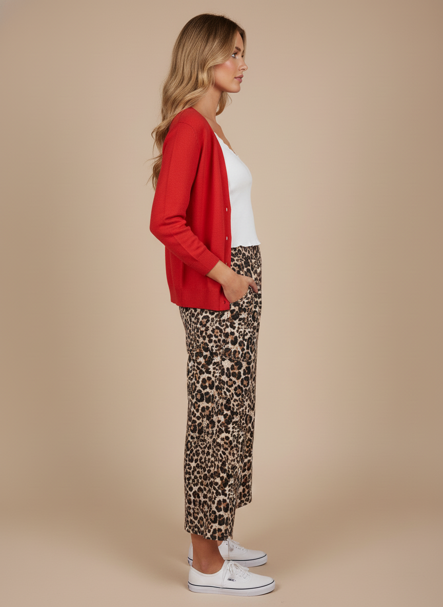 Wildly Chic Wide Leg Leopard Pants