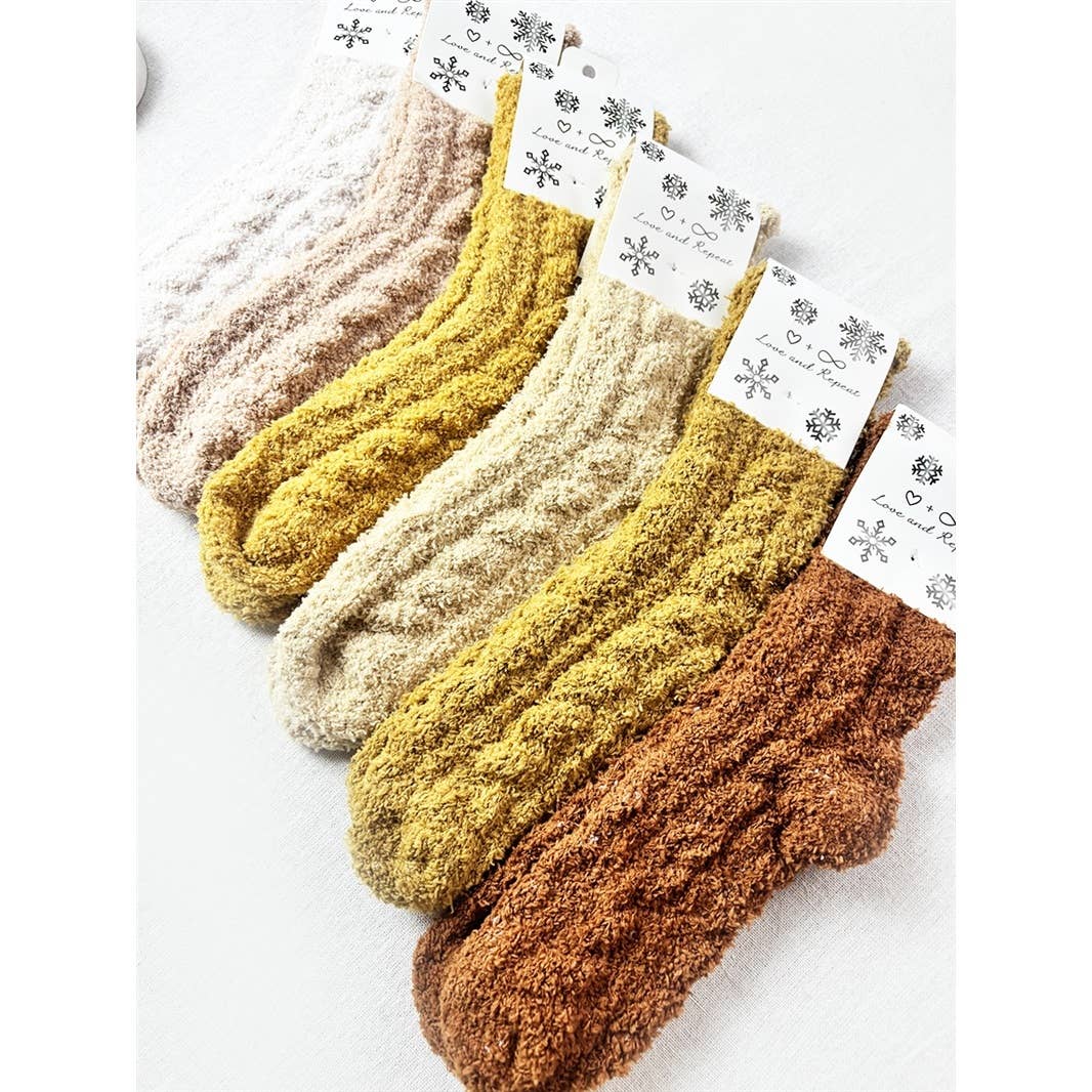 Cozy Cable Knit Crew Socks