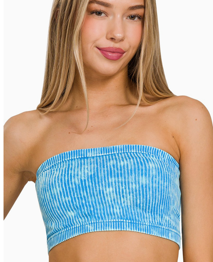 Everyday Essentials Washed Ribbed Bandeau