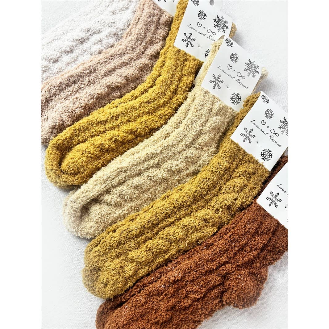 Cozy Cable Knit Crew Socks