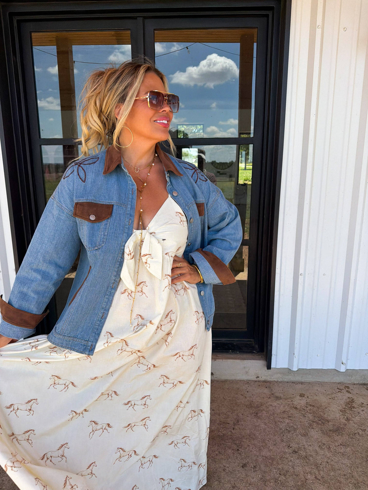 Harvest Gingham Maxi Dress