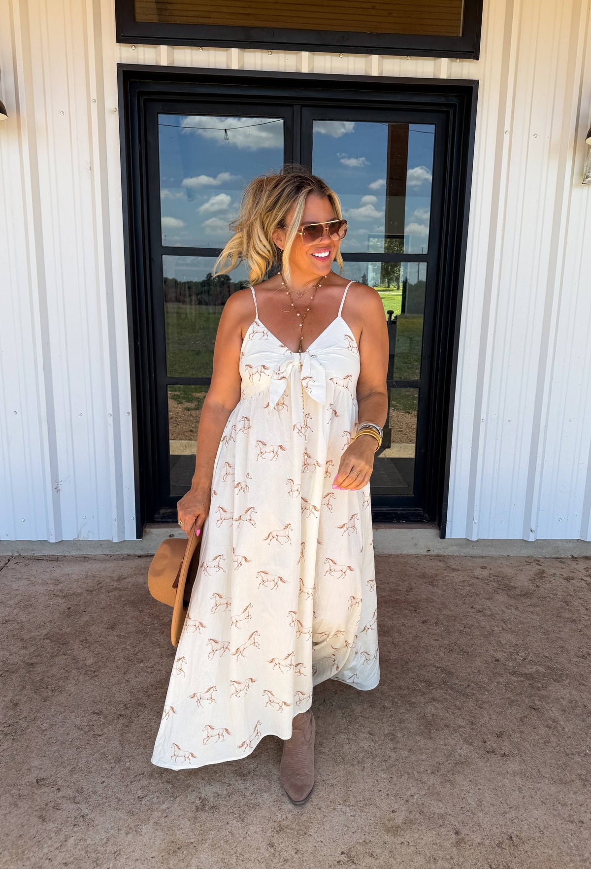 Harvest Gingham Maxi Dress