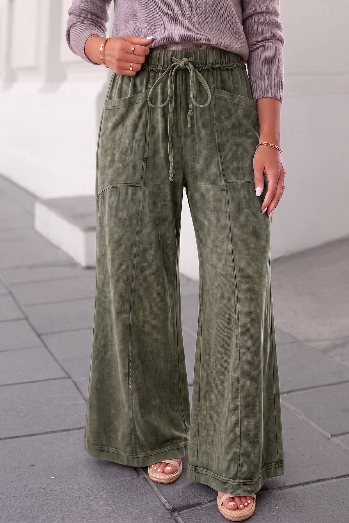 Free Spirit Washed Wide Leg Pan