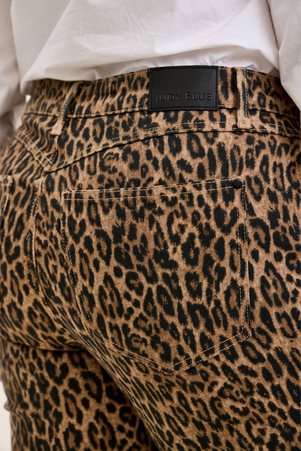 Judy Blue Leopard Luxe Flare Jeans