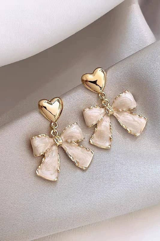 Pretty Little Bow Drop Earrings