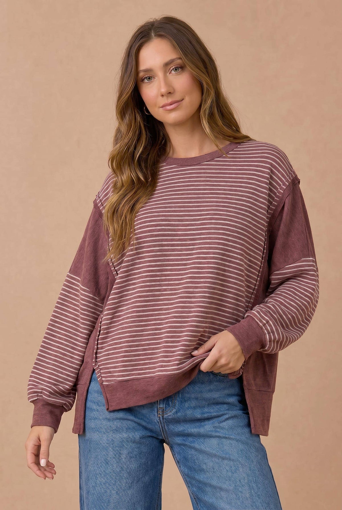 Easy Days Striped Pullover