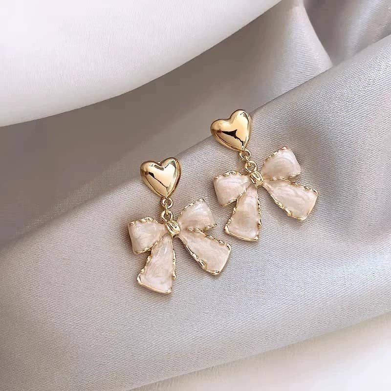 Pretty Little Bow Drop Earrings