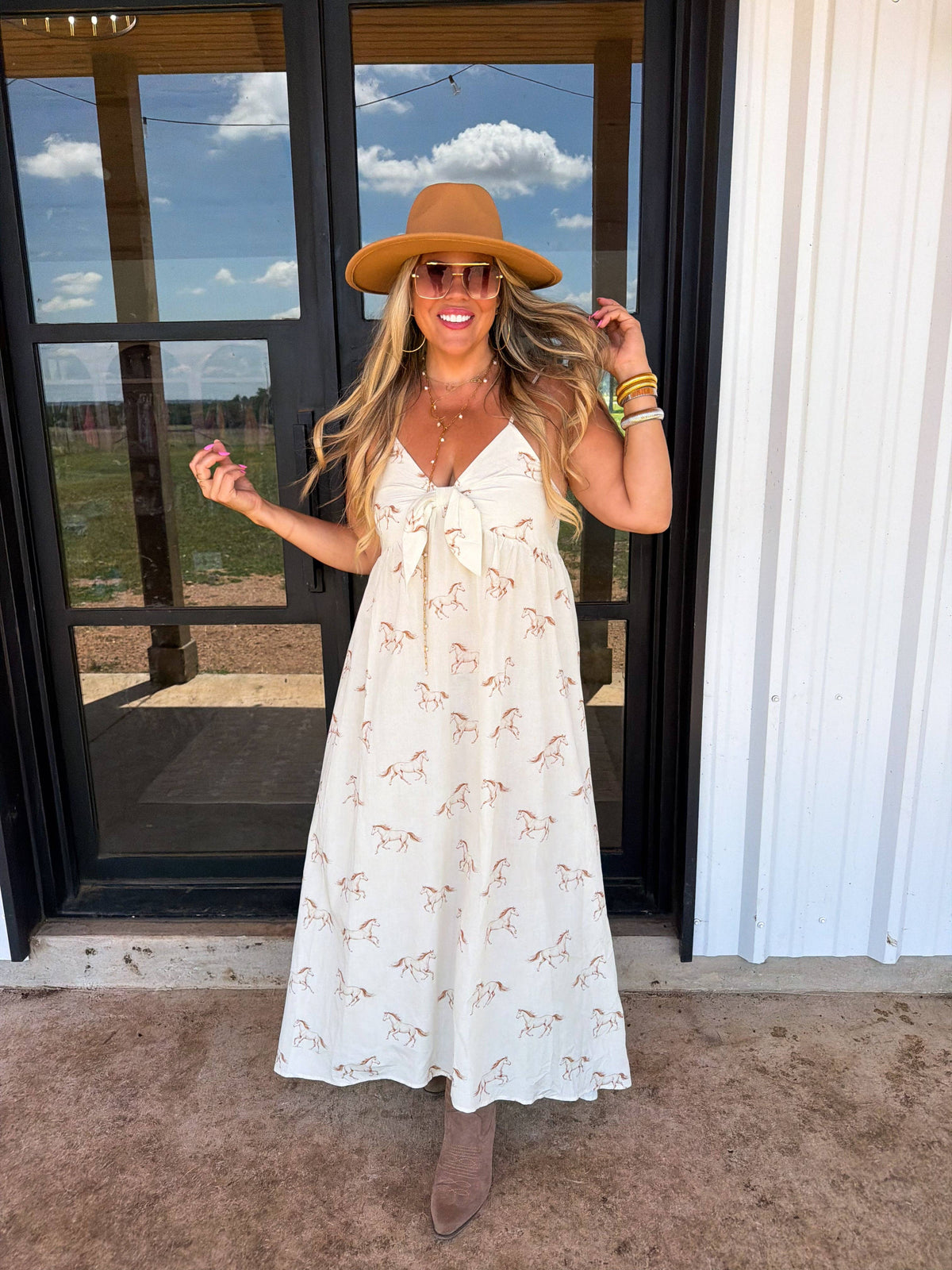 Harvest Gingham Maxi Dress